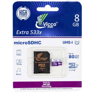 کارت حافظه میکرو اس دی ویکومن مدل Extra 533x سرعت 80MBps همراه با آداپتور